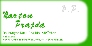 marton prajda business card